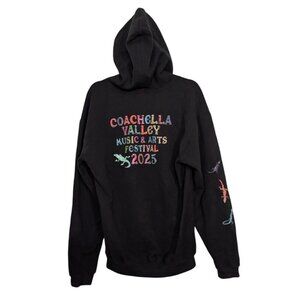 Coachella Little Lizards Hoodie Youth Size XL Black 2025 Music Festival Pullover